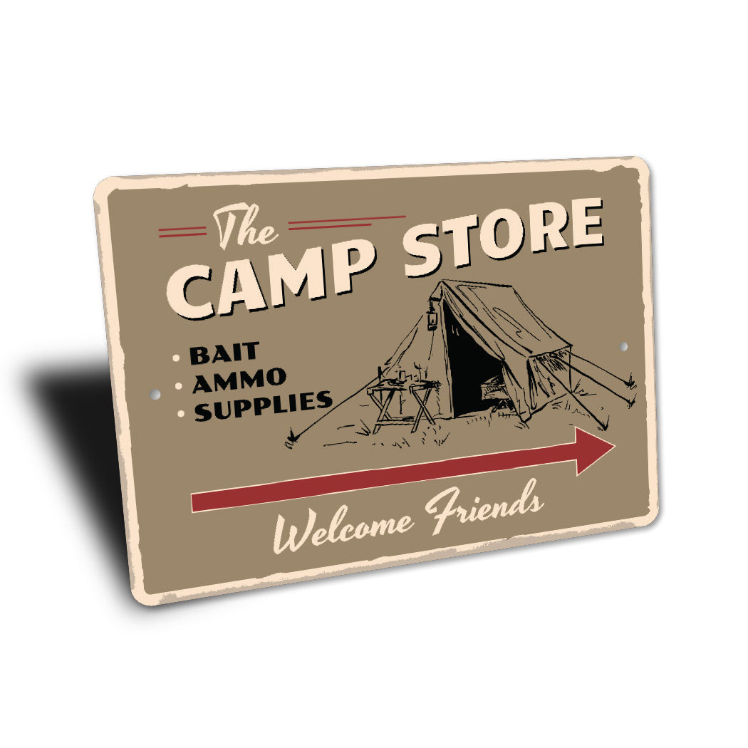 The Camp Store Bait Ammo Supplies Sign