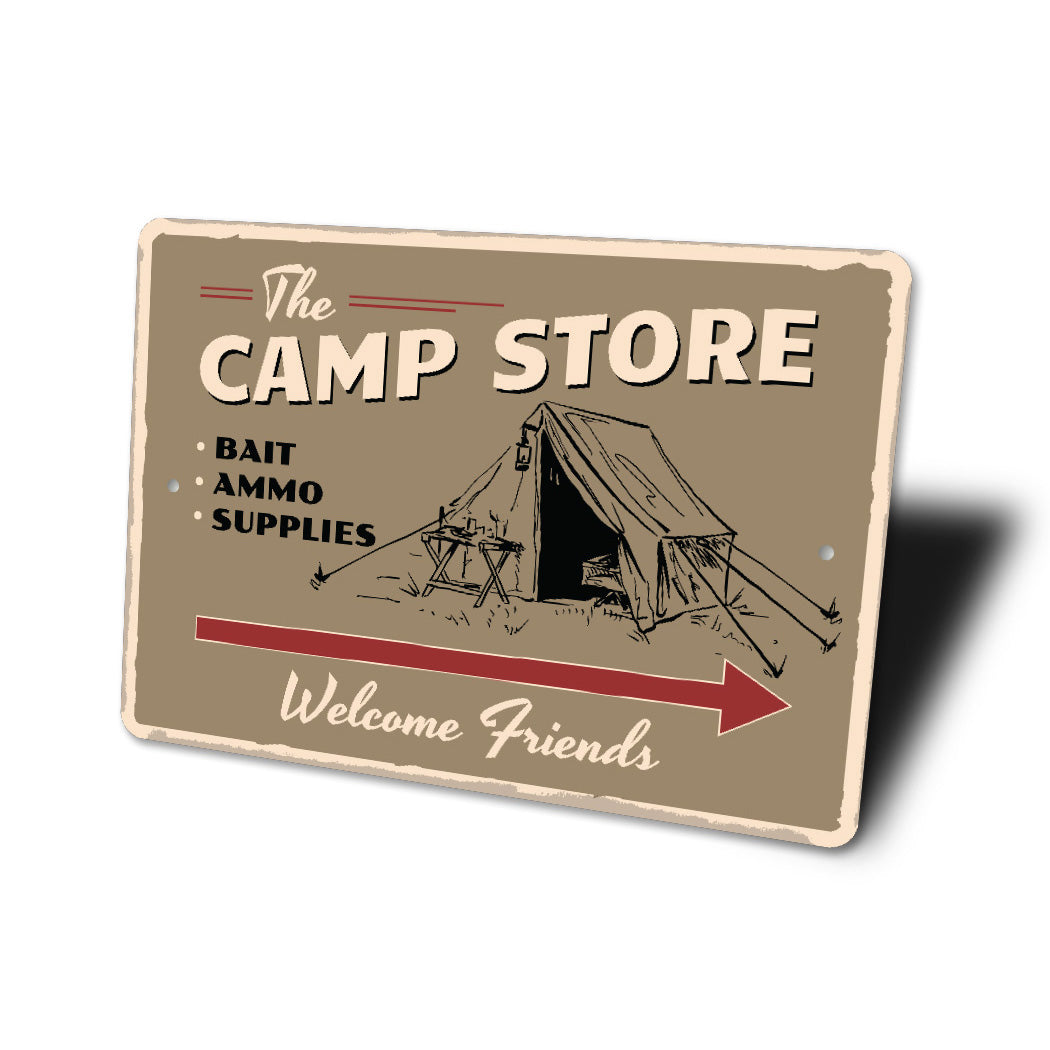 The Camp Store Bait Ammo Supplies Sign