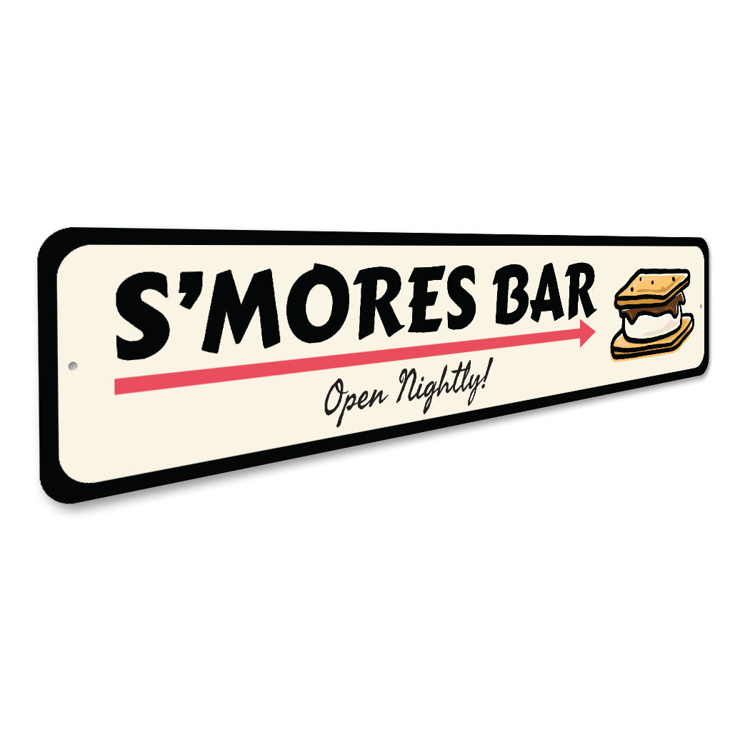 S'mores Bar Open Nightly Sign