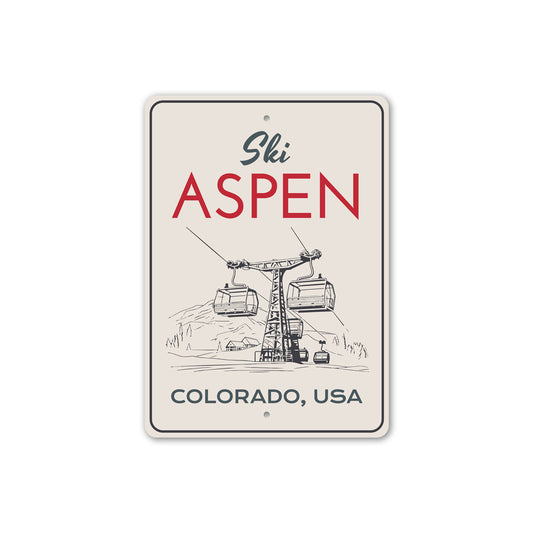 Ski Aspen Colorado USA Ski Lift Sign