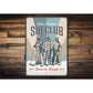 Personalized Ski Club Born To Shed Ski Sign