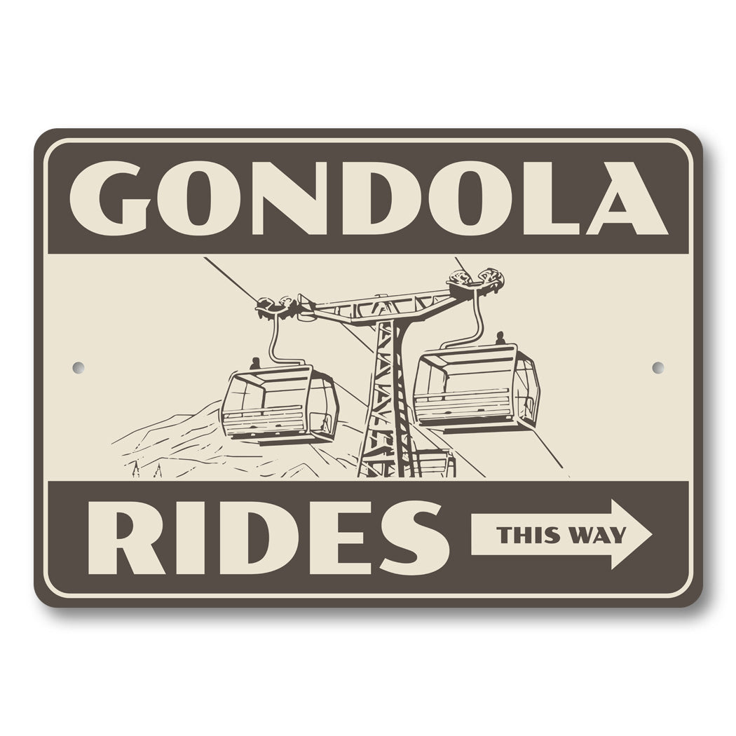 Gondola Rides This Way Ski Lift Ski Sign