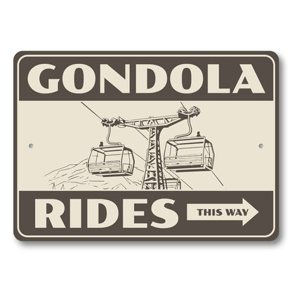 Gondola Rides This Way Ski Lift Ski Sign