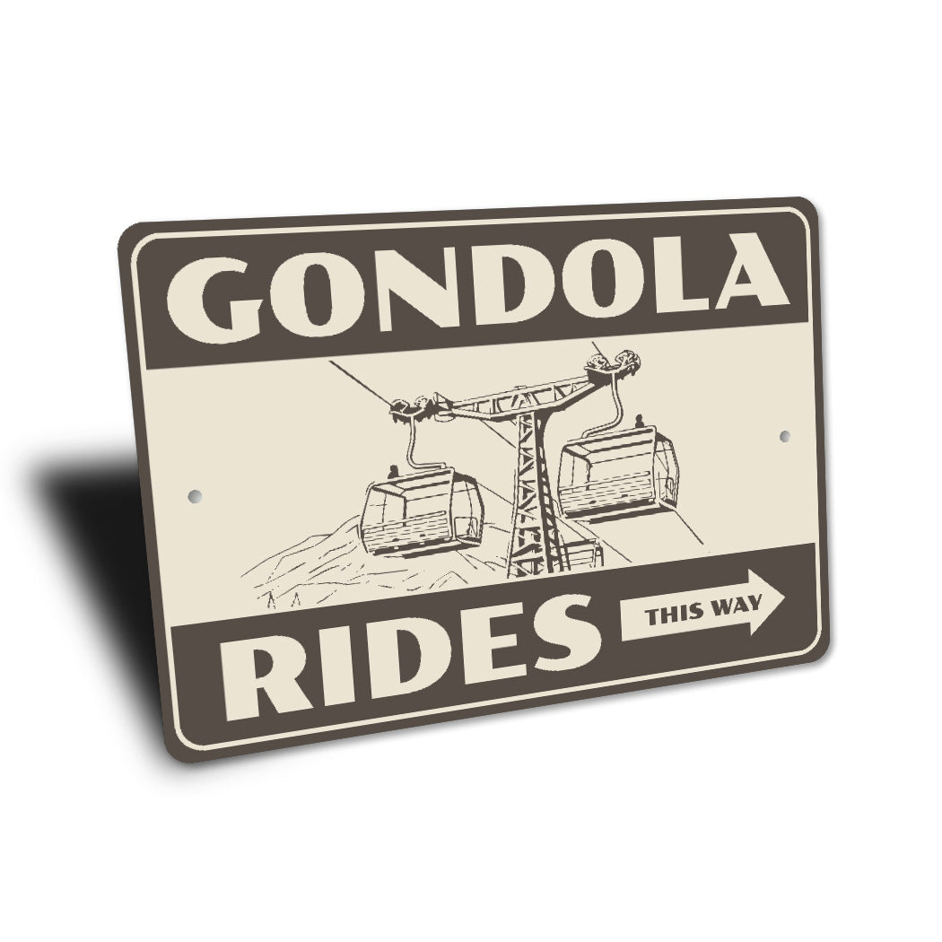 Gondola Rides This Way Ski Lift Ski Sign