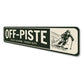 Off-Piste Ski Runs Vallee Blanche French Alps Ski Sign