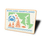 Explore Maryland Blue Crab Chesapeake Bay Coastal Sign