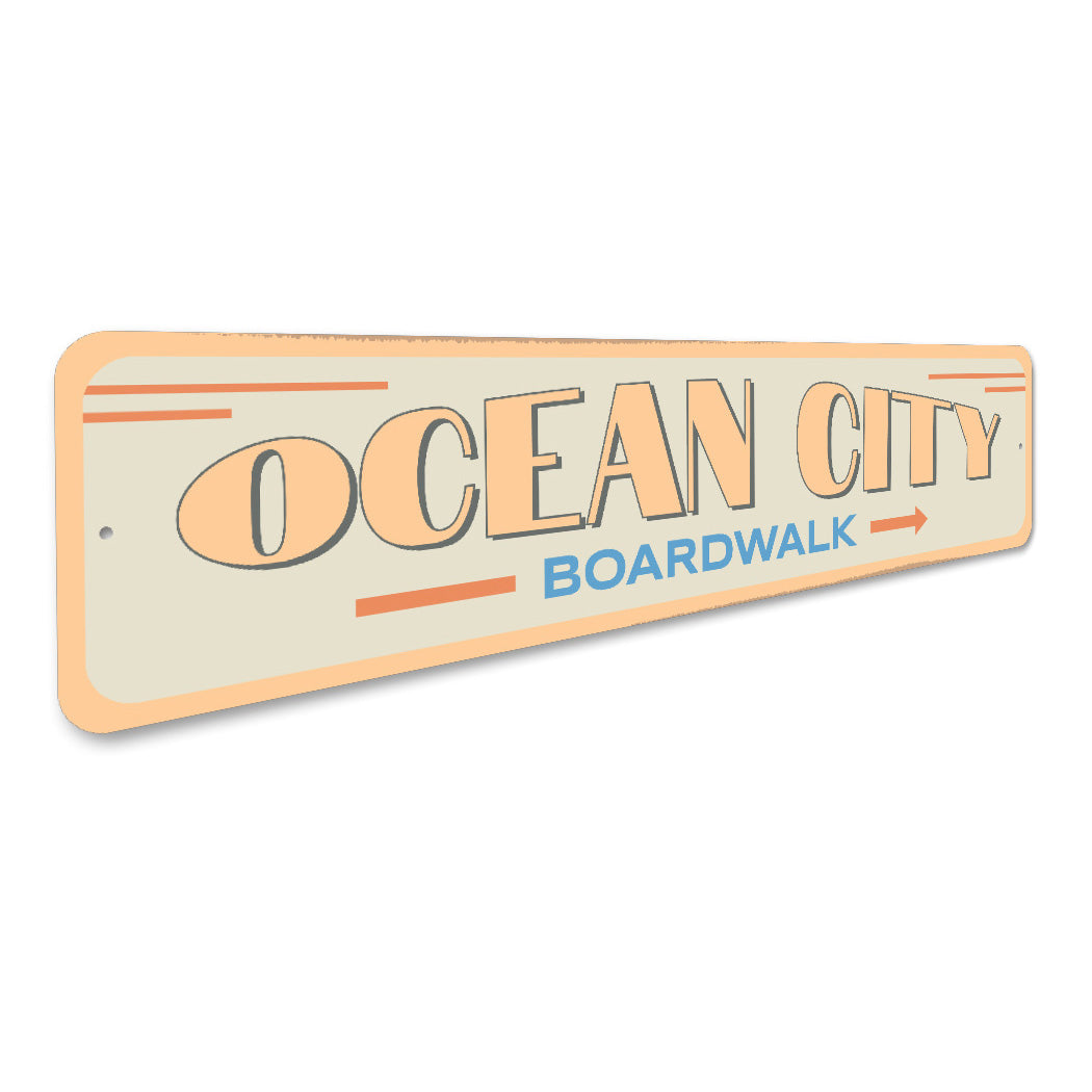 Ocean City Boardwalk Arrow Sign