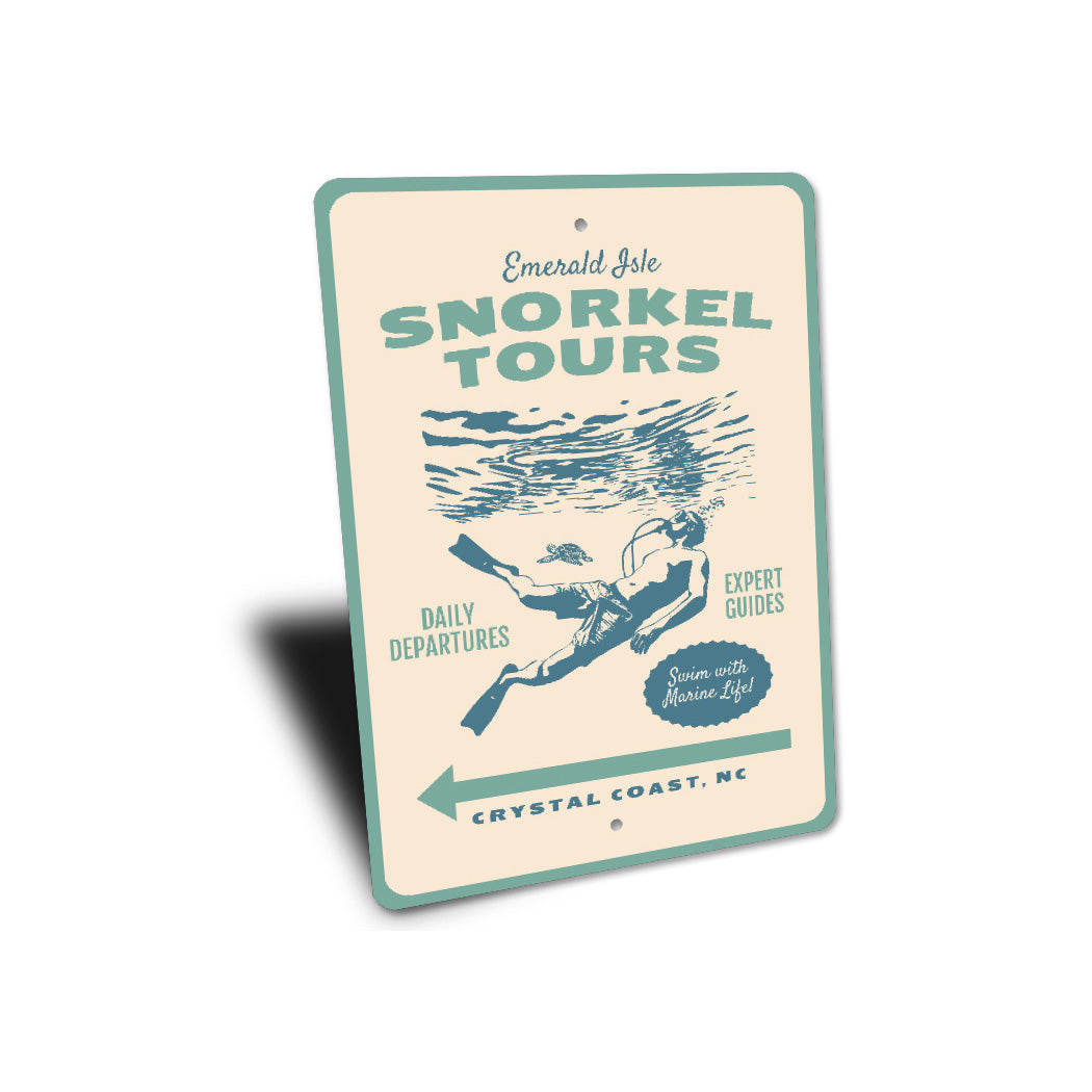 Snorkel Tours Swim With Marine Life Sign