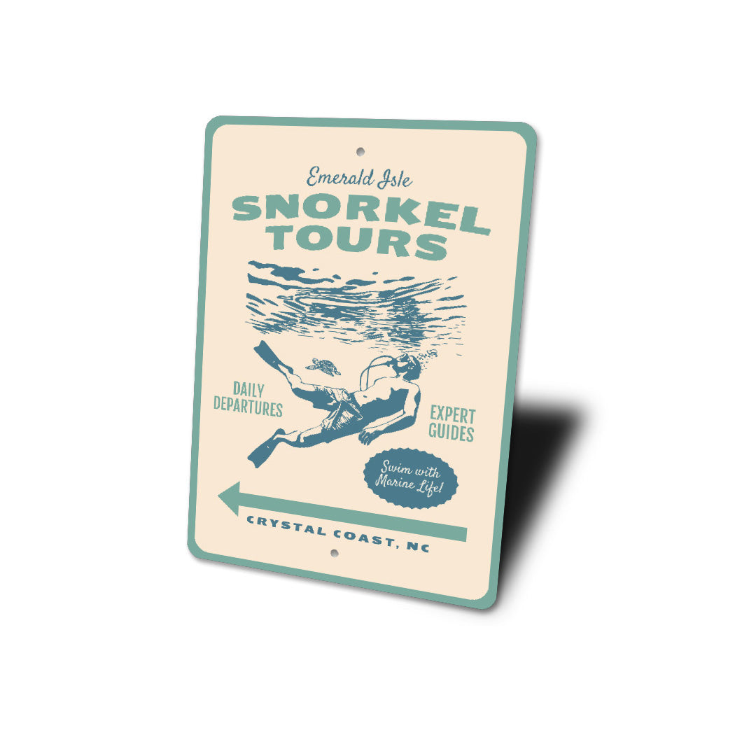 Snorkel Tours Swim With Marine Life Sign