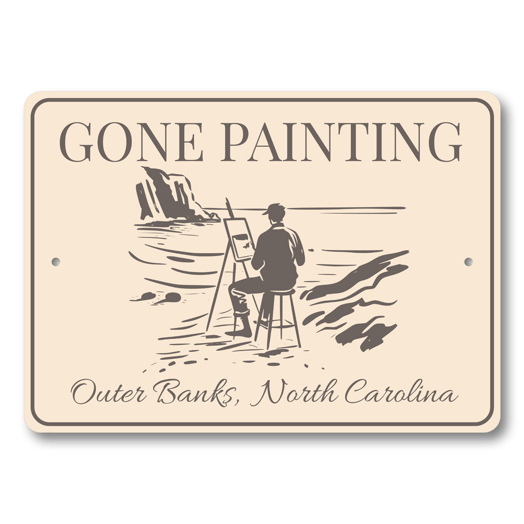 Gone Painting Outer Banks North Carolina Sign