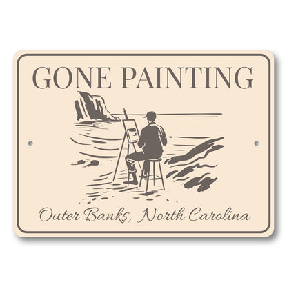 Gone Painting Outer Banks North Carolina Sign