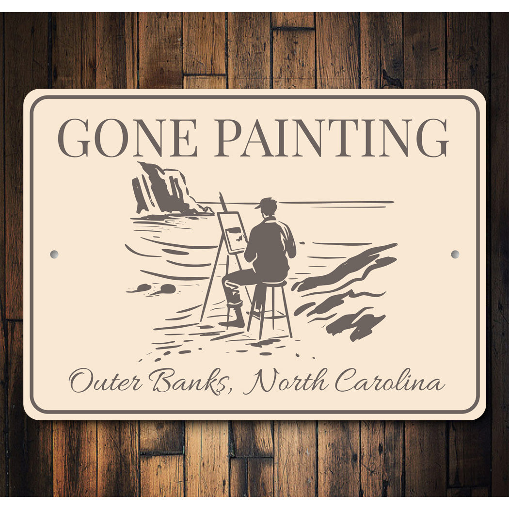 Gone Painting Outer Banks North Carolina Sign