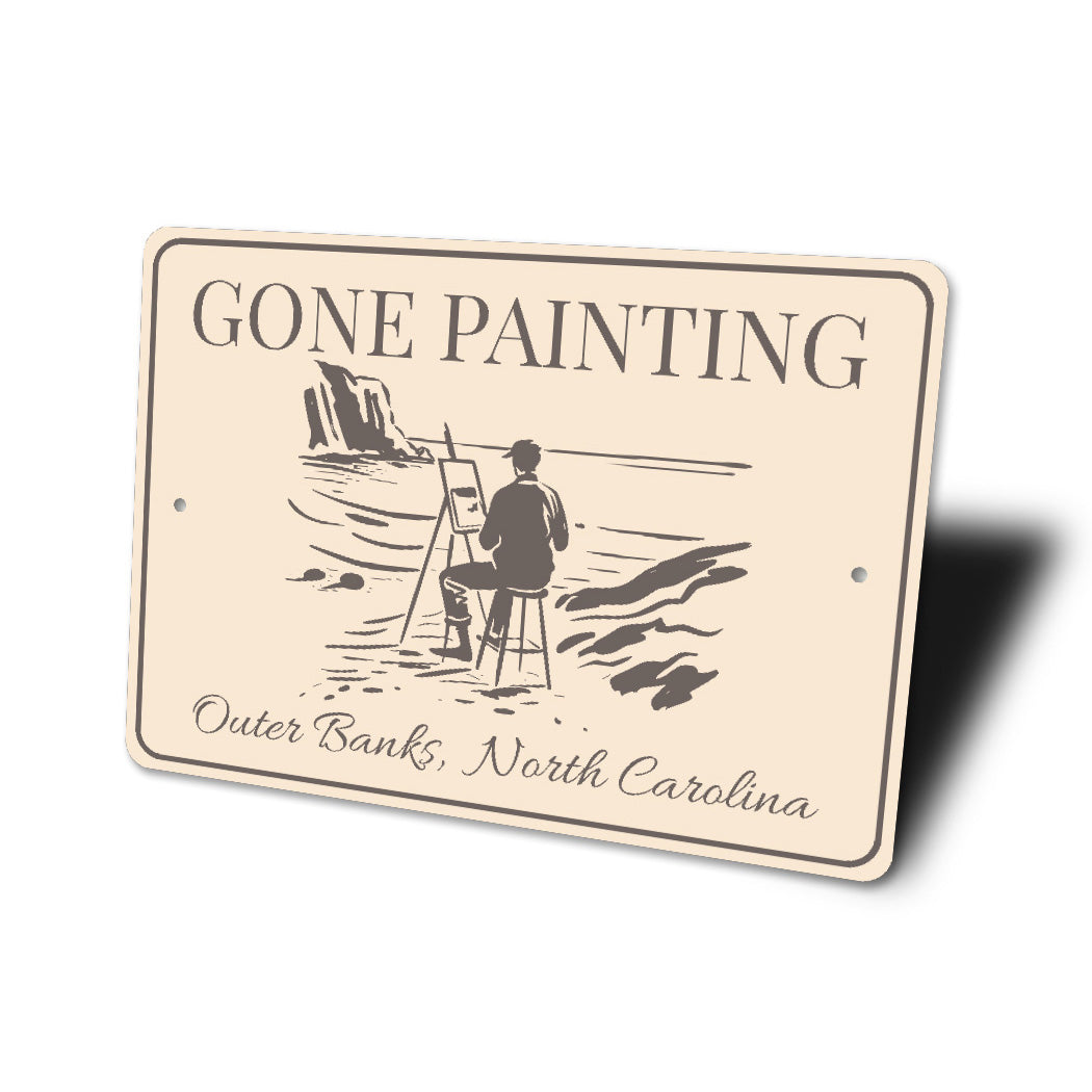 Gone Painting Outer Banks North Carolina Sign