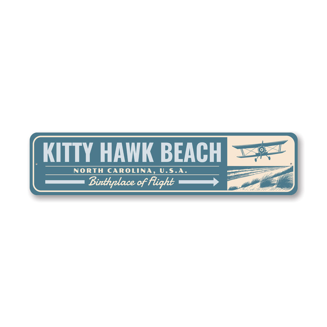 Kitty Hawk Beach North Carolina Birthplace Of Flight Sign