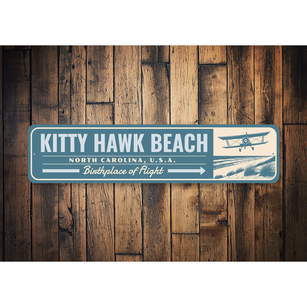 Kitty Hawk Beach North Carolina Birthplace Of Flight Sign