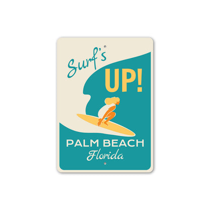 Surfs Up Palm Beach Florida Sign