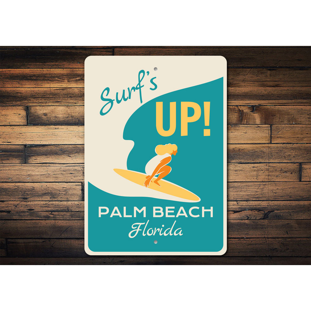 Surfs Up Palm Beach Florida Sign