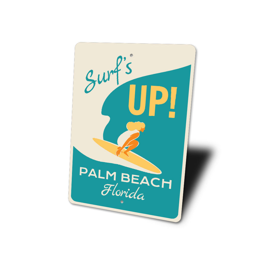 Surfs Up Palm Beach Florida Sign