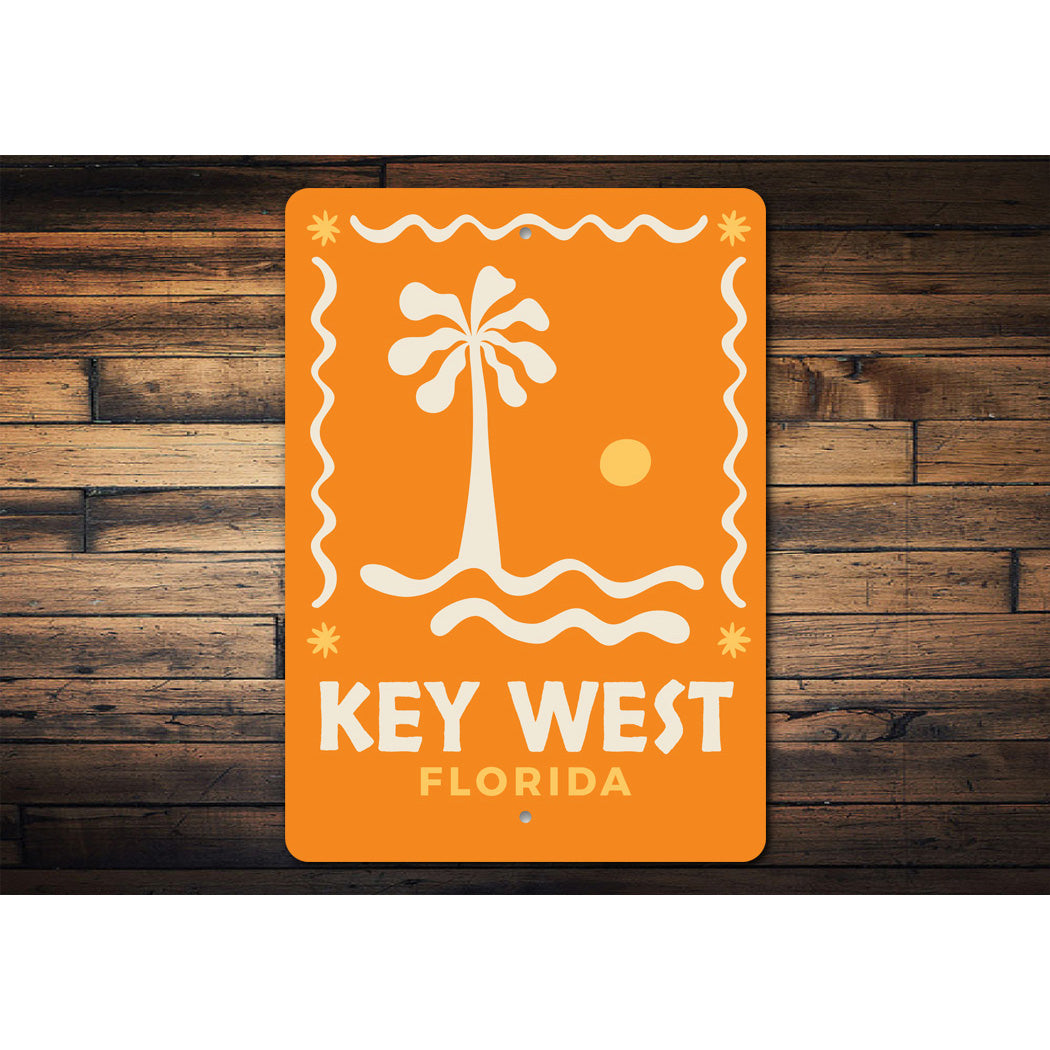 Palm Key West Florida Beach Sign