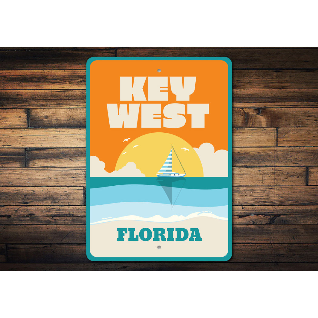 Key West Florida Beach Sunset Sign