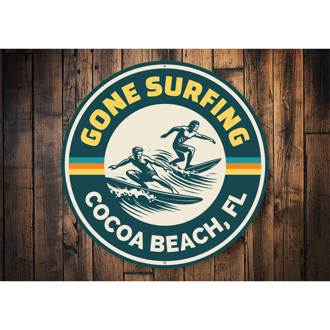 Gone Surfing Cocoa Beach Florida Sign