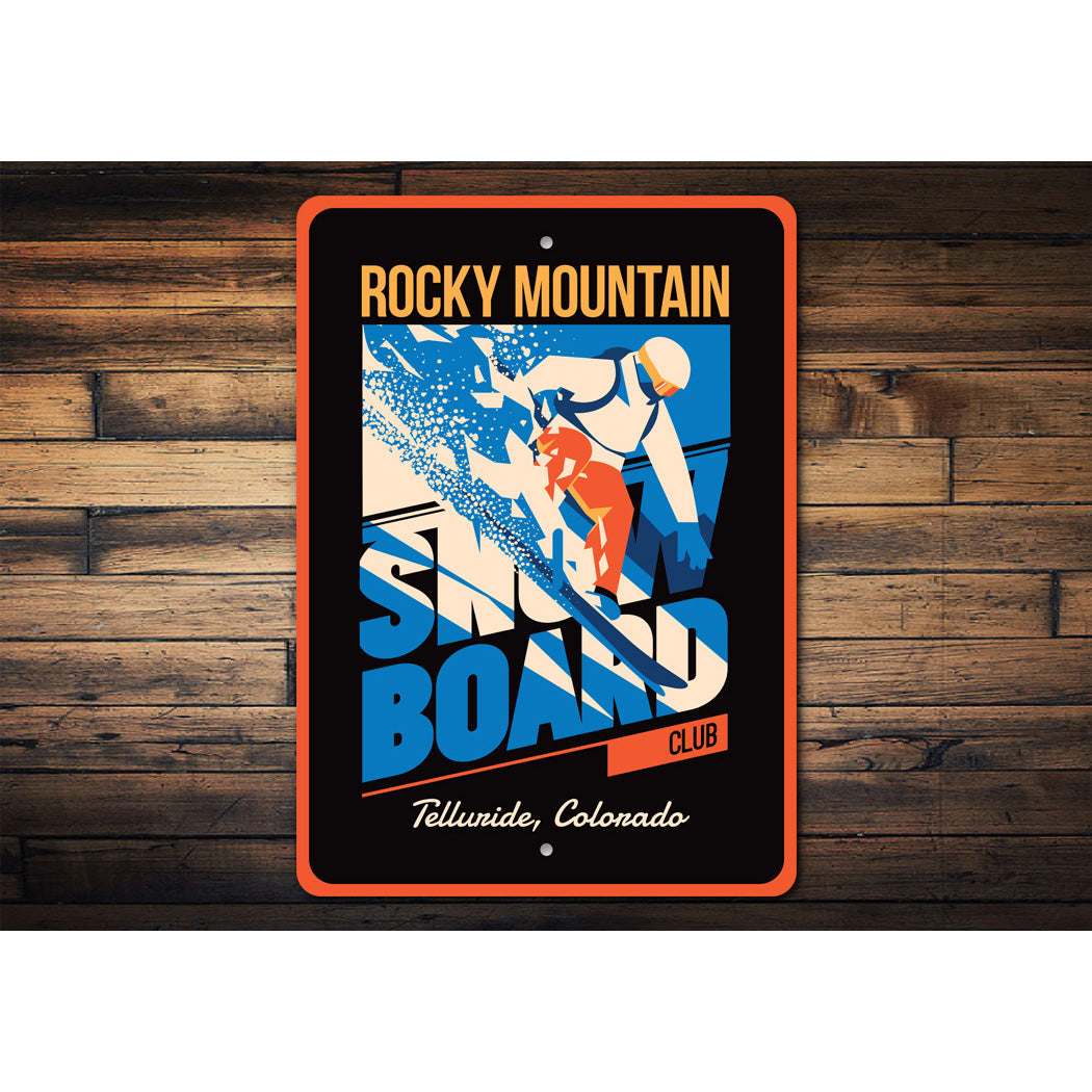 Telluride Colorado Snowboard Rocky Mountain Club Sign