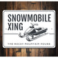 The Rocky Mountain House Snowmobile Xing Sign