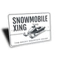 The Rocky Mountain House Snowmobile Xing Sign