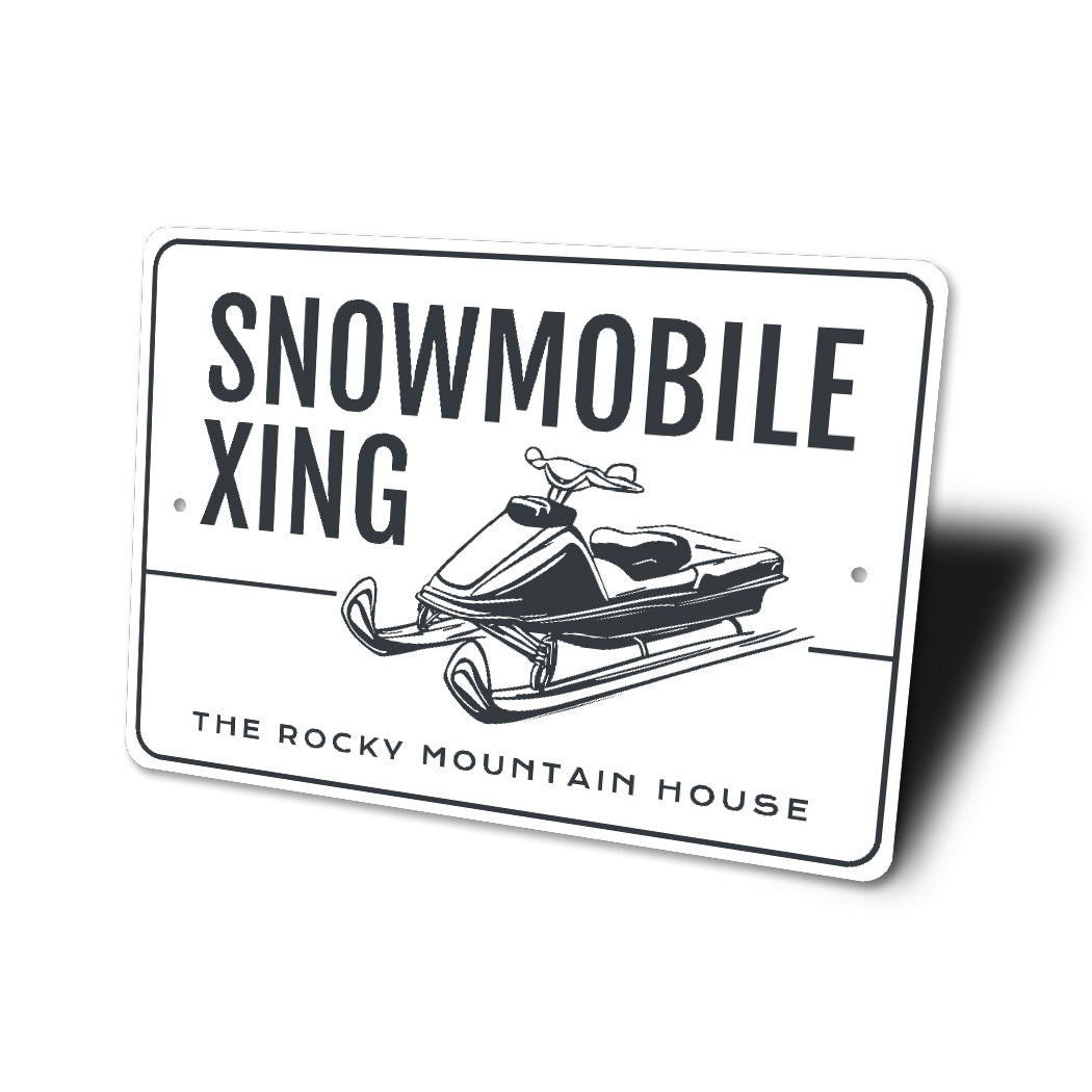 The Rocky Mountain House Snowmobile Xing Sign