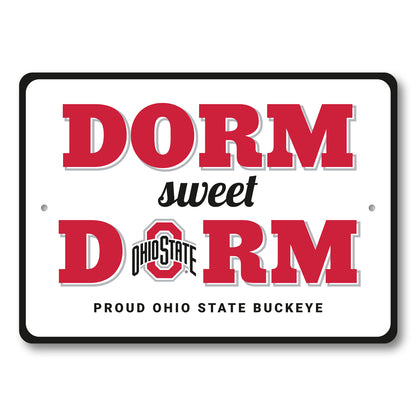 Proud Ohio State Buckeye Dorm Sign