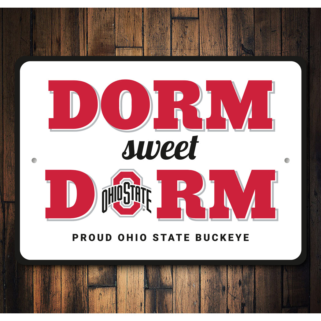 Proud Ohio State Buckeye Dorm Sign