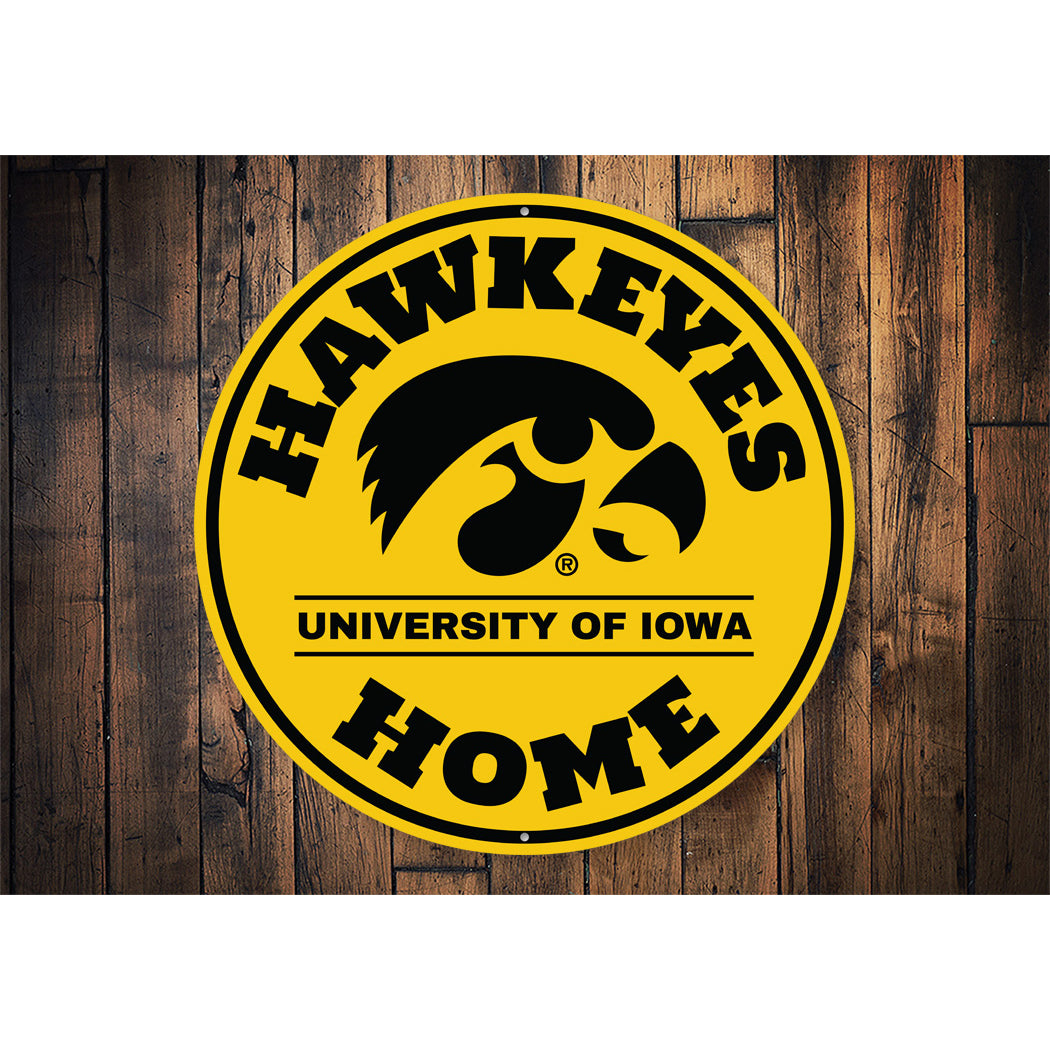 University Of Iowa Hawkeyes Home Sign