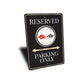 Chevrolet Corvette Logo Badge Reserved Parking Only Sign