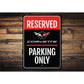 Reserved Corvette Parking Metal Decor Only Sign
