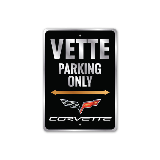 Chevy Corvette Badge Vette Parking Decor Only Sign