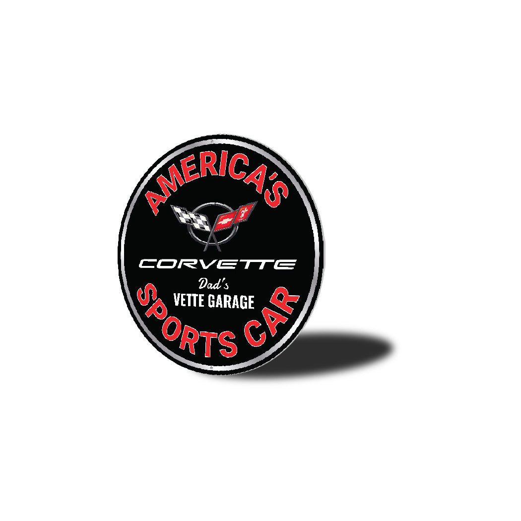 Americas Sports Car Corvette Garage Sign
