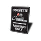 Chevy Corvette Sting Ray Parking Only Round Sign