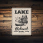 Lake Retreat 25 Mi Sign Cabin Distance Marker