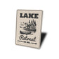Lake Retreat 25 Mi Sign Cabin Distance Marker