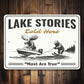 Lake Stories Told Here Sign
