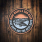 Boat Waves Sun Rays Lake Life Aluminum Sign