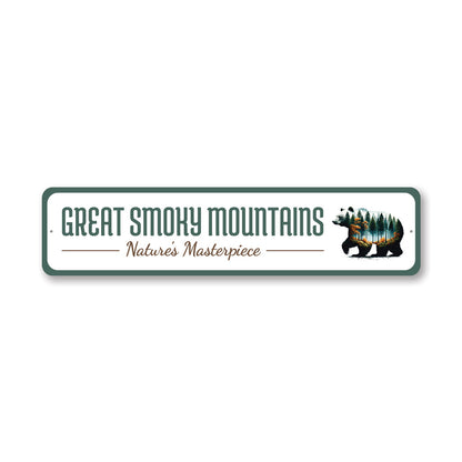 Great Smoky Mountains Nature's Masterpiece Sign