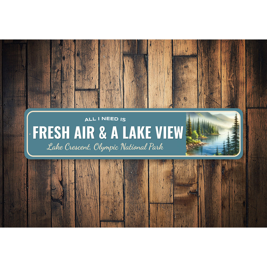 Fresh Air Lake Crescent Olympic National Park Sign