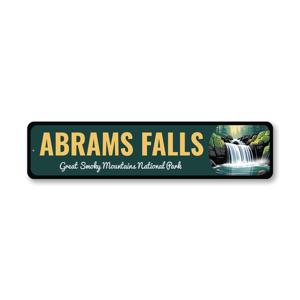 Abrams Falls Great Smoky Mountains National Park Sign