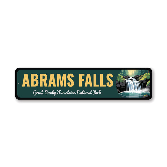 Abrams Falls Great Smoky Mountains National Park Sign