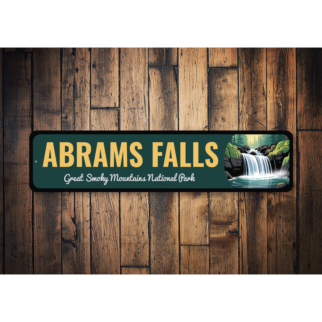 Abrams Falls Great Smoky Mountains National Park Sign