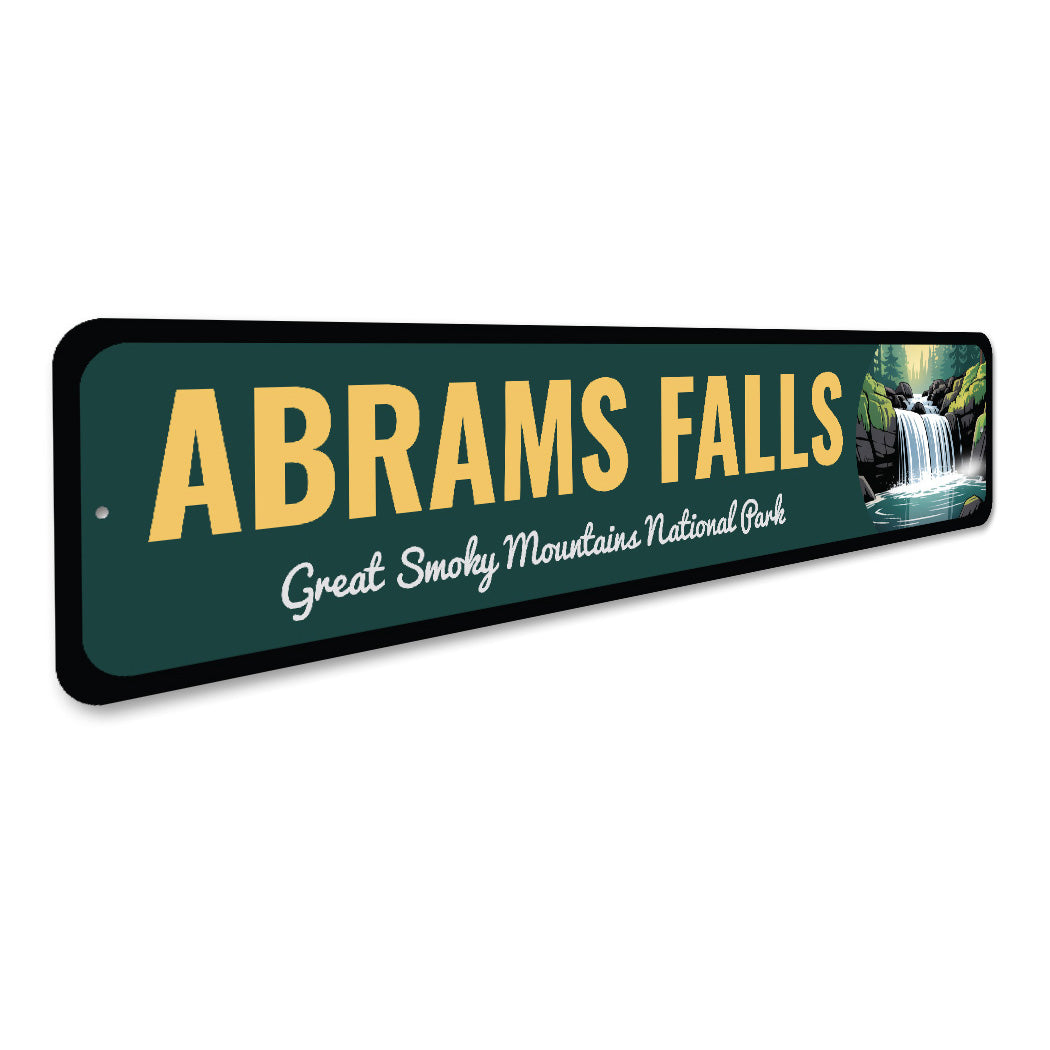 Abrams Falls Great Smoky Mountains National Park Sign