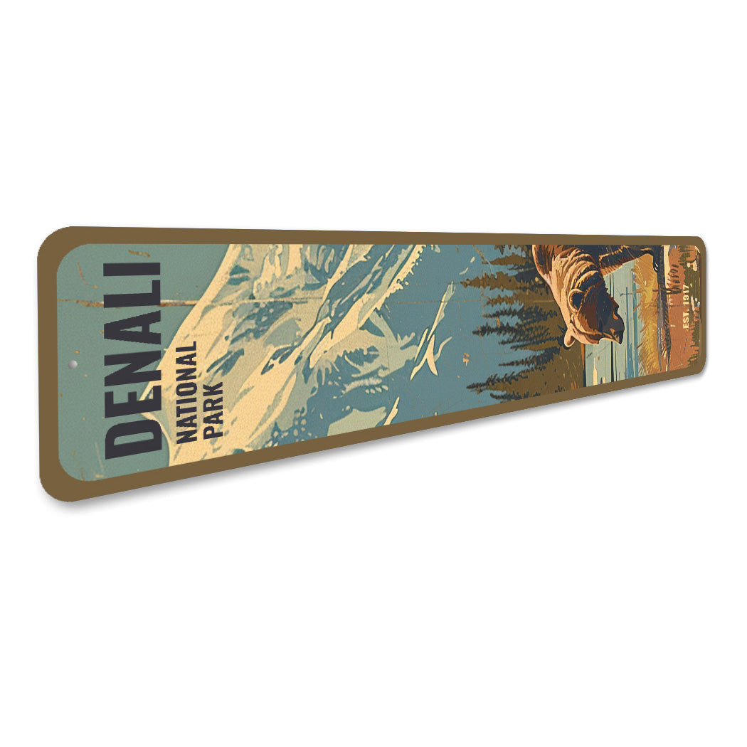 Denali National Park Wildlife Sign