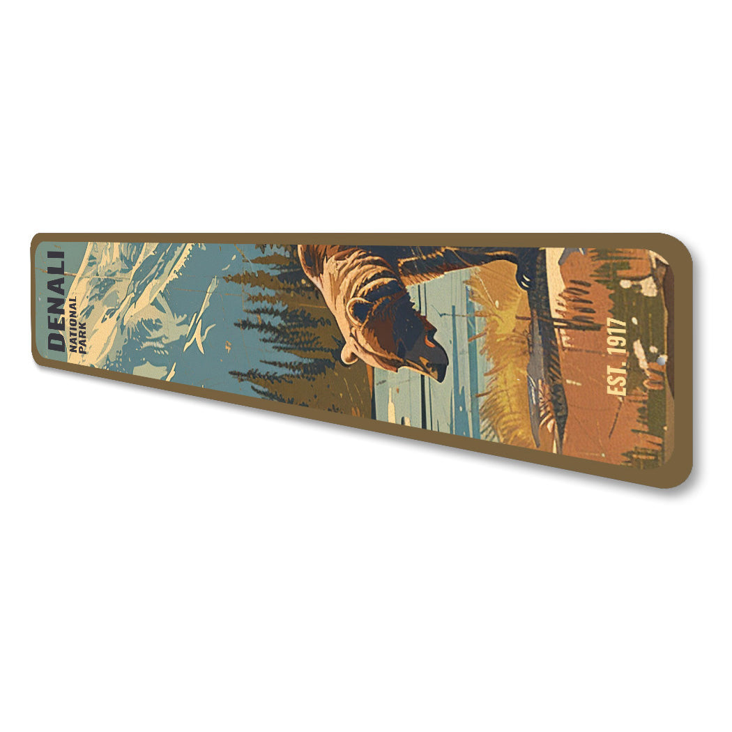 Denali National Park Wildlife Sign