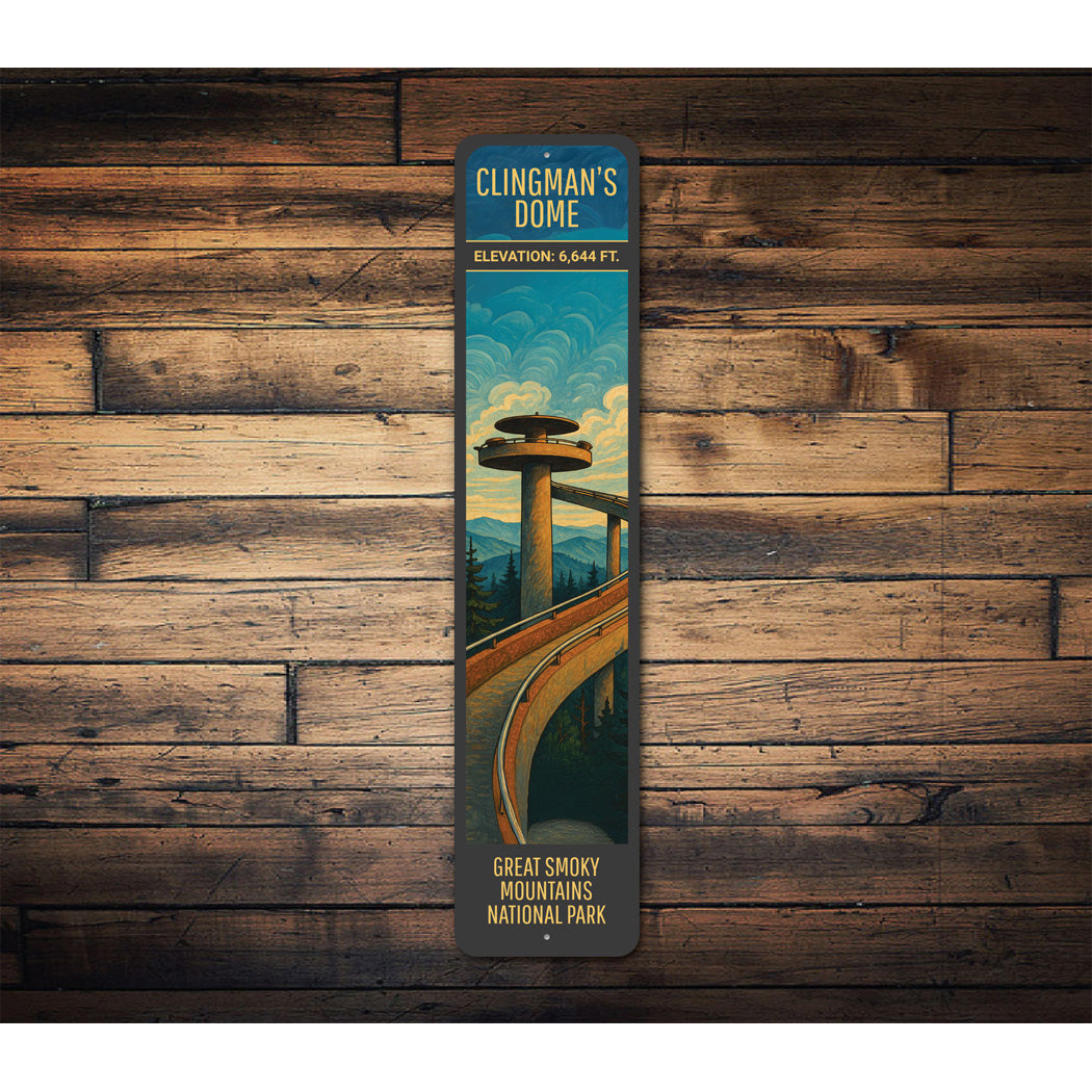Kuwohi Clingman's Dome Great Smoky National Park Sign